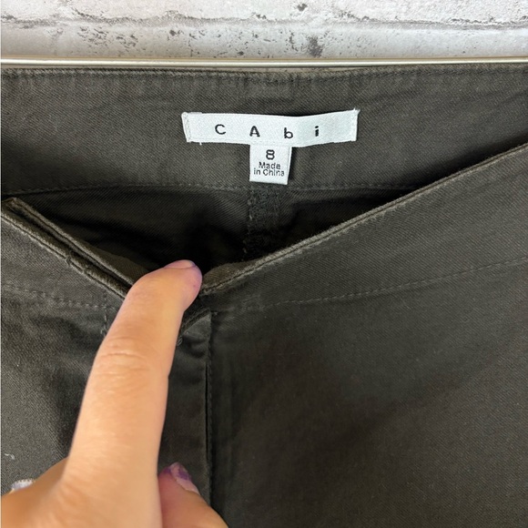 Cabi Olive Green Zipper Flare Style 184 - Picture 4 of 6